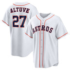 Houston Astros #27 Jose Altuve White MWATKINS Home Replica Player Name Jersey