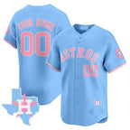 Custom Houston Astros Bubblegum Blue MWATKINS Vapor Premier Limited Jersey ¨C All Stitched
