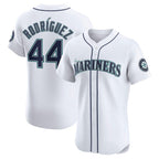 Seattle Mariners #44 Julio Rodr¨ªguez White MWATKINS Home Elite Jersey