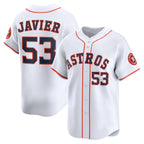Houston Astros #53 Cristian Javier White MWATKINS Home Limited Player Jersey