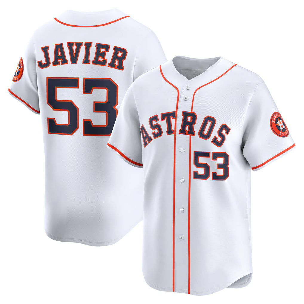 Houston Astros #53 Cristian Javier White MWATKINS Home Limited Player Jersey