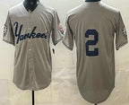 New York Yankees #2 Derek Jeter Grey MWATKINS Without Name Limited Jersey