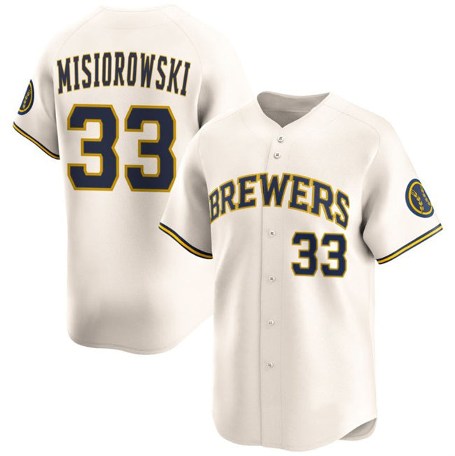 Milwaukee Brewers #33 Jacob Misiorowski Cream MWATKINS 2025 Limited Stitched Jersey