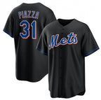 New York Mets #31 Mike Piazza Black MWATKINS 2022 Cool Base Stitched Jersey