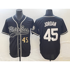 Chicago White Sox #45 Michael Jordan Number Black MWATKINS Cool Base Stitched Jersey