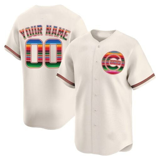 Custom Chicago Cubs Mexico Vapor Premier Limited Jersey ¨C Cream MWATKINS