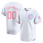 Custom Chicago Cubs Bubblegum Pink Vapor Premier Limited Jersey ¨C White MWATKINS