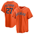 Houston Astros #27 Jose Altuve Orange MWATKINS Alternate Replica Player Name Jersey