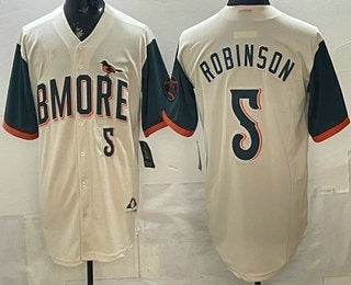 Baltimore Orioles #5 Brooks Robinson Cream MWATKINS 2026 City Connect Stadium Jersey