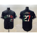 Houston Astros #27 Jose Altuve Black MWATKINS Mexico With World Serise Champions Patch Cool Base Stitched Jersey 2