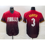 Philadelphia Phillies #3 Bryce Harper Red MWATKINS 2024 City Cool Base Jersey