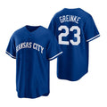 Kansas City Royals #23 Zack Greinke Royal MWATKINS Cool Base Stitched Jersey
