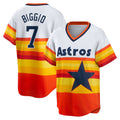 Houston Astros #7 Craig Biggio White MWATKINS Home Cooperstown Collection Player Jersey
