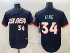 San Diego Padres #34 Michael King Obsidian MWATKINS 2026 City Connect Stadium Stitched Jersey