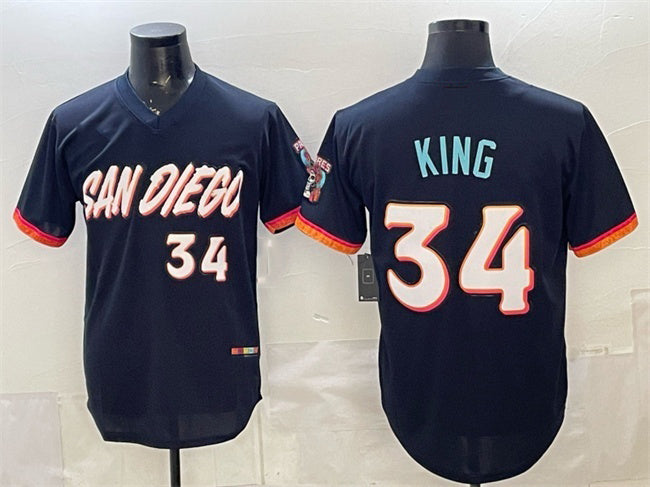 San Diego Padres #34 Michael King Obsidian MWATKINS 2026 City Connect Stadium Stitched Jersey