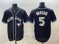 Toronto Blue Jays #5 Daulton Varsho 2026 Fashion Replica Black MWATKINS Out Stitched Jersey