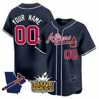 Custom Atlanta Braves Atliens Vapor Premier Limited Jersey V2 ¨C Navy MWATKINS