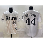 Houston Astros #44 Still Tippin White MWATKINS Gothic 'Houston Born Barrio Raised' Limited Stitched Jersey