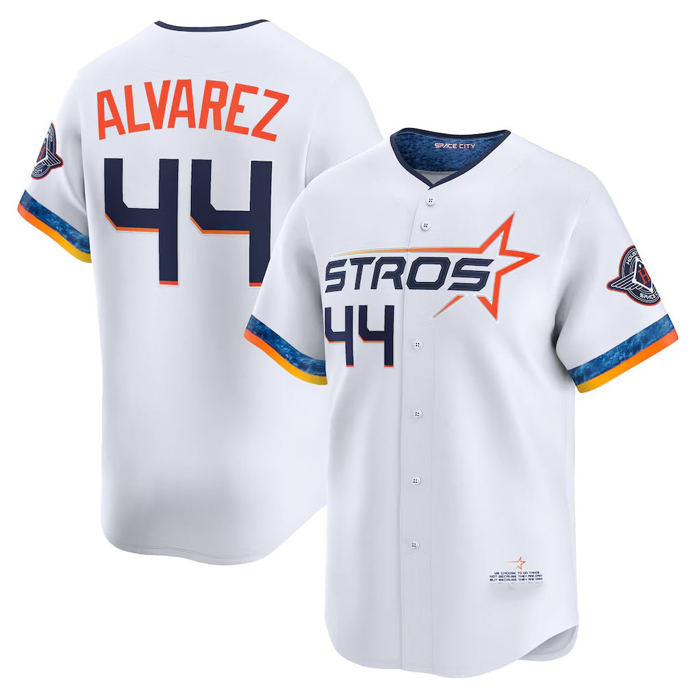 Houston Astros #44 Yordan Alvarez White MWATKINS 2025 City Connect Limited Player Jersey