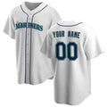 Custom Seattle Mariners White MWATKINS Home Replica Jersey