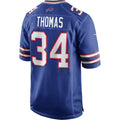 B.Bills #34 Thurman Thomas Royal MWATKINS Game Retired Player Jersey