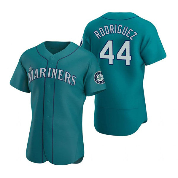 Seattle Mariners #44 Julio Rodr¨ªguez Aqua MWATKINS Flex Base Stitched Jersey
