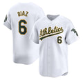 Oakland Athletics #6 Jordan Diaz White MWATKINS Home Limited Stitched Jersey