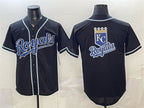 Kansas City Royals Team Big Logo 2026 Fashion Replica Black MWATKINS Out Stitched Jerseys 2