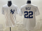 New York Yankees #22 Ben Rice White MWATKINS Home Stitched Jersey