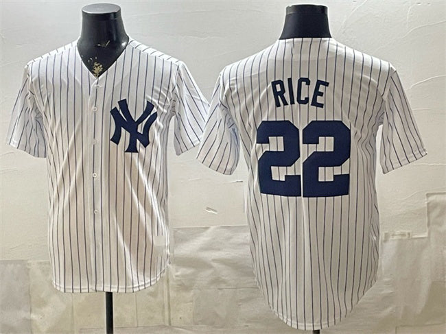 New York Yankees #22 Ben Rice White MWATKINS Home Stitched Jersey