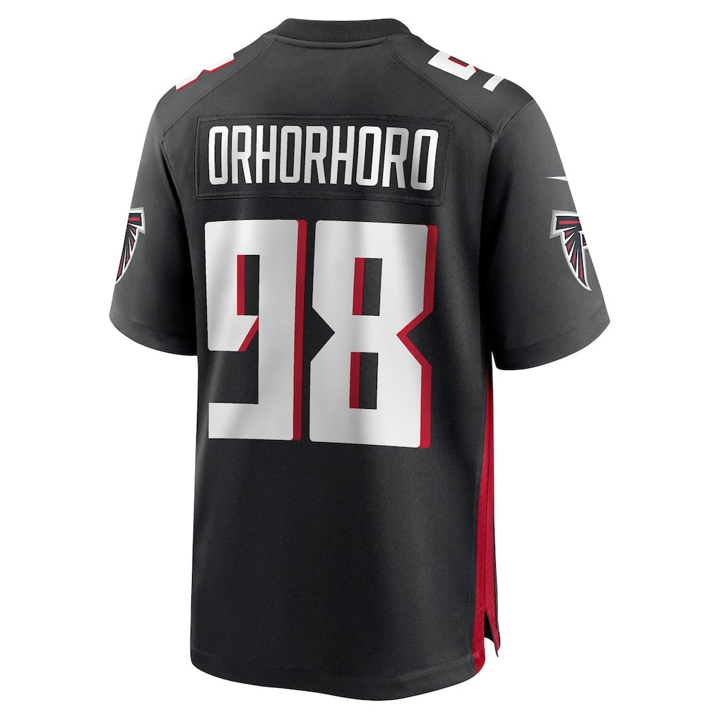 A.Falcons #98 Ruke Orhorhoro Black MWATKINS Team Game Jersey
