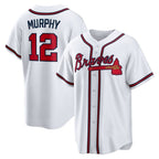 Atlanta Braves #12 Sean Murphy White MWATKINS Replica Player Jersey