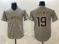 Milwaukee Brewers #19 Robin Yount Grey MWATKINS Home Limited Stitched Jersey