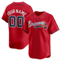 Custom Atlanta Braves Red MWATKINS Alternate Limited Jersey