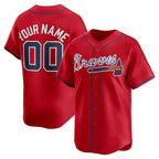 Custom Atlanta Braves Red MWATKINS Alternate Limited Jersey