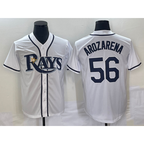 Tampa Bay Rays #56 Randy Arozarena White MWATKINS Stitched Cool Base Jersey
