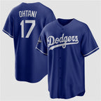 Los Angeles Dodgers #17 Shohei Ohtani Blue MWATKINS 2025 World Series Champions Stitched Jersey