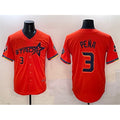 Houston Astros #3 Jeremy Pena Orange MWATKINS 2025 City Connect With Texas Patch Limited Stitched Jersey