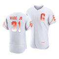 San Francisco Giants #31 LaMonte Wade Jr White MWATKINS 2021 City Connect Flex Base Jersey