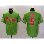 Philadelphia Phillies #5 Bryson Stott Green MWATKINS With Patch Stitched Cool Base Jersey