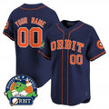 Custom Houston Astros Orbit Patch Vapor Premier Limited Jersey ¨C Navy MWATKINS