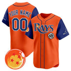 Custom Tampa Bay Rays x Dragon Ball Royal Orange MWATKINS Vapor Premier Limited Jersey - All Stitched