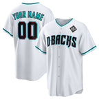 Custom Arizona Diamondbacks Active Player White MWATKINS 2023 World Series Cool Base Stitched Jersey