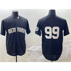 New York Yankees #99 Aaron Judge Black MWATKINS Cool Base Stitched Jersey
