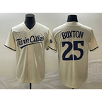 Minnesota Twins #25 Byron Buxton 2023 Cream MWATKINS Cool Base Stitched Jersey