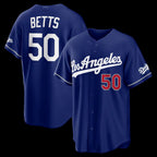 Los Angeles Dodgers #50 Mookie Betts Royal MWATKINS Alternate Stadium Jersey