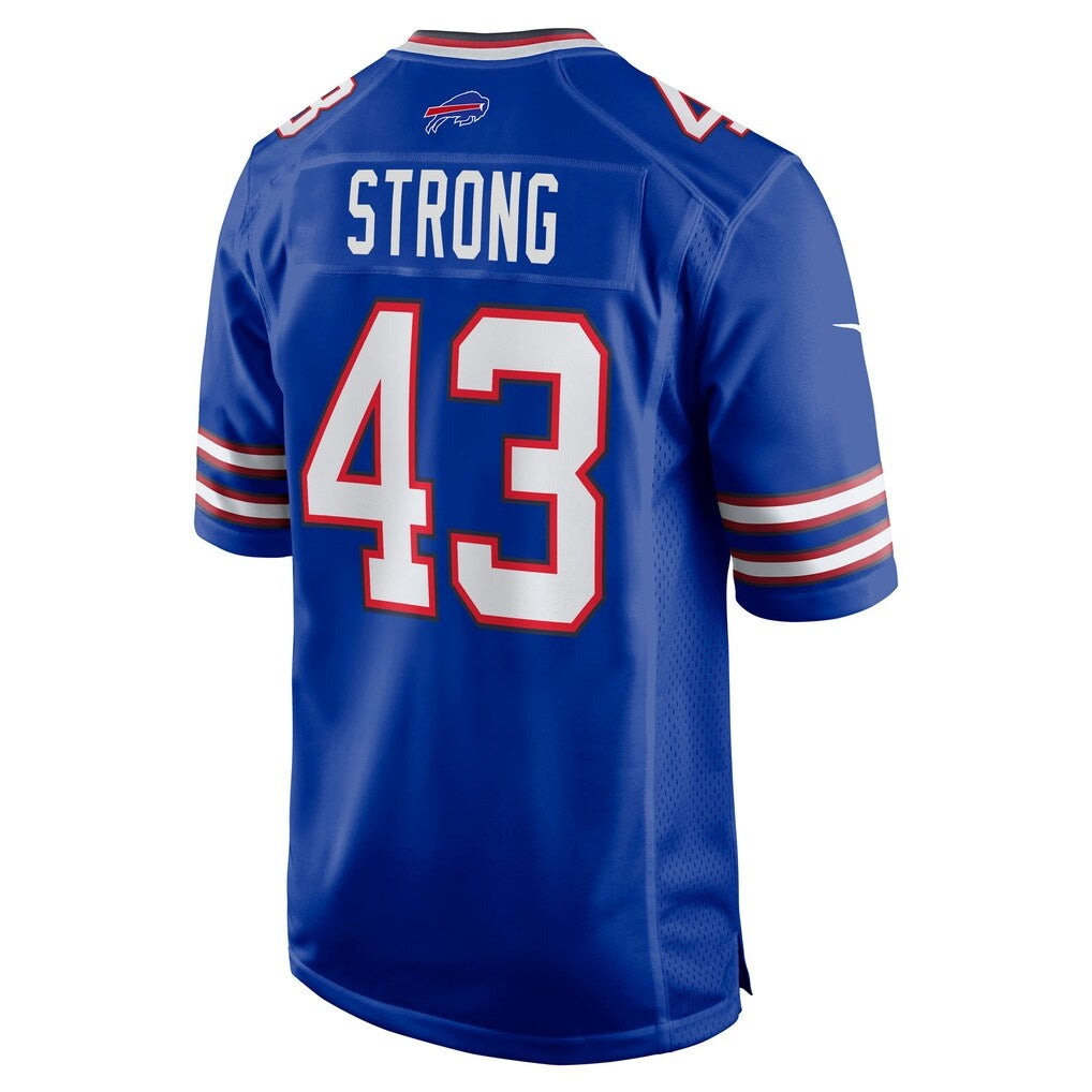 B.Bills #43 Dorian Strong Royal MWATKINS Team Game Jersey