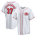 Cincinnati Reds #37 Tyler Stephenson White MWATKINS Home Replica Jersey