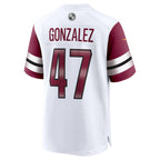 W.Commanders #47 Zane Gonzalez White MWATKINS Game Jersey
