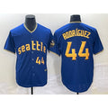 Seattle Mariners #44 Julio Rodriguez Number Blue MWATKINS 2023 City Connect Cool Base Stitched Jersey